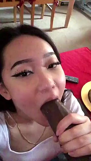 Cheating asian wife loves big dicks'