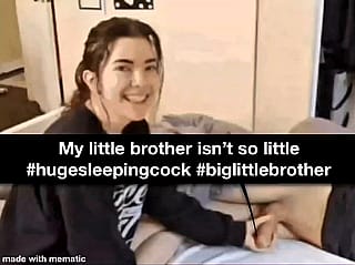 Sister checking her younger Brothers Dick out'