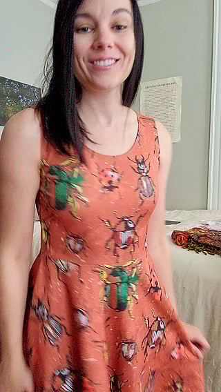 Striptease in a Bug Dress: Check Out the Body!'