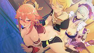 Yae Miko Gets Pounded: Anubis/Bastet, Big Ass, Big Tits, Cumshot'
