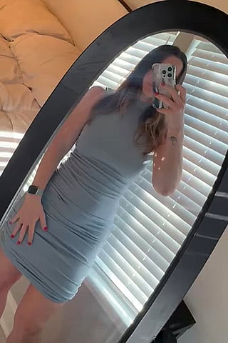 Ready to have fun at church: married mom shows off her body in a dress'