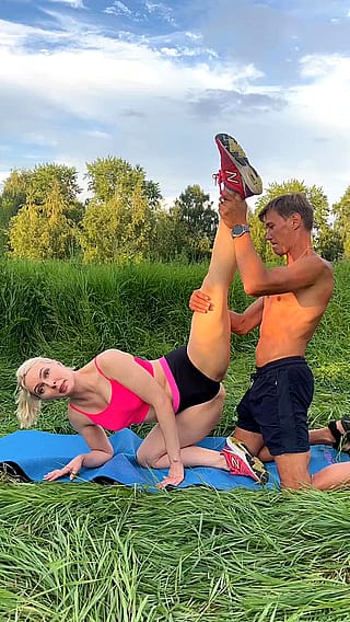 I finally found a yoga teacher! But he's on probation?'