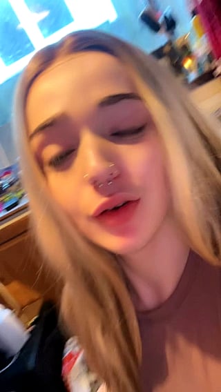 Blond Teen with Piercing Gets Put in Place'