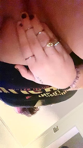 Pussy Spread Tease: Woman Showing Off Her Wet Pussy Lips'