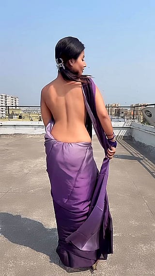 Purple Saree Twerking: Big Ass, Big Dick, Cumshot, Tits'