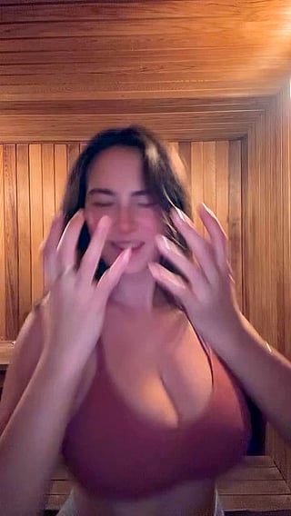 Big Tits Jiggle in Sauna'