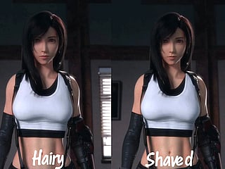 Hairy vs Shaved: Tifa's Final Fantasy Pussy Showdown'