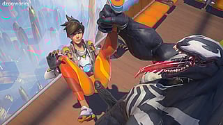Overwatch Fan Art: Tracer vs. Venom - Who Will Win?'