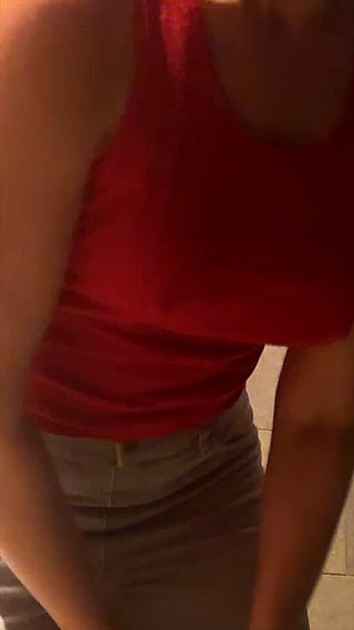 Hotwife Flashing Her Tits Outside Hotel'