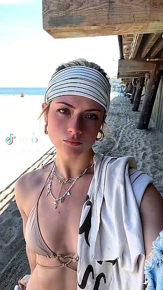 Beach Babe: TikTok's Hottest Teen Amateur'