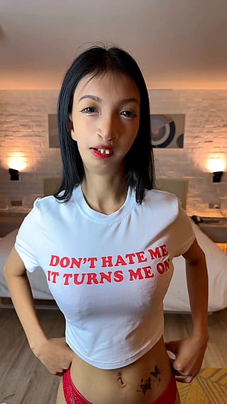 Asian Teen with Tits Talks About Her Talents'