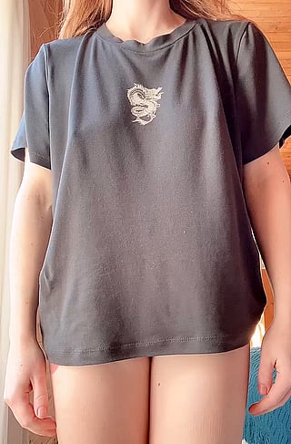 Revealing Big Tits in a Baggy Shirt'