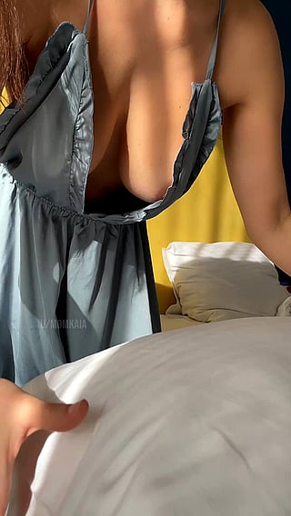 Milf's Boobs Help with Bed Making'