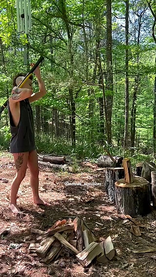 Camping Trip with a New Friend: Learn How to Split Firewood and Feel Cooler Than Ever'
