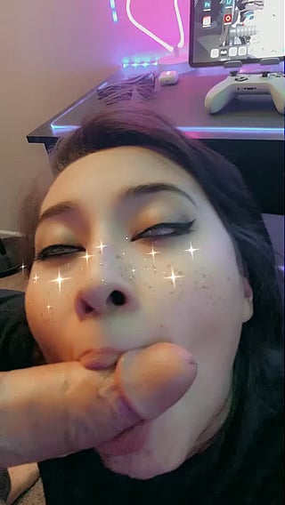 Asian Teen Sucking Cock on POV'