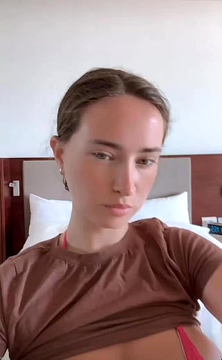 Hotel Bed: Bikini Babe's Sultry Selfie'