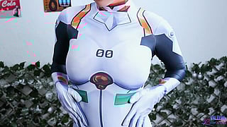 Rei Ayanami Cosplayer Gets Fucked Hard by a Big Dick'