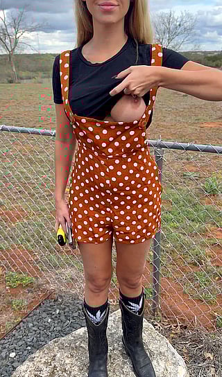 Farmers Only: Big Tits Flashing Boobs'