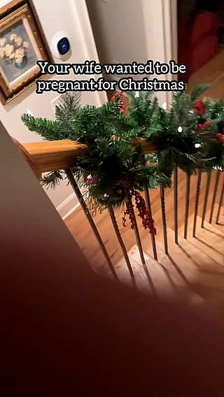 Homemade Cuckold GIF: MILF Christmas Decoration'