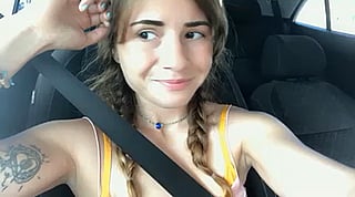 Cute Teen Masturbating in Car'