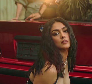 Mrunal Thakur's Big Tits in a Movie Scene'