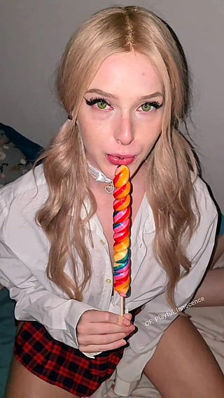 Lilly Licks Lollipops: 18-Year-Old Amateur Brunette Slut'