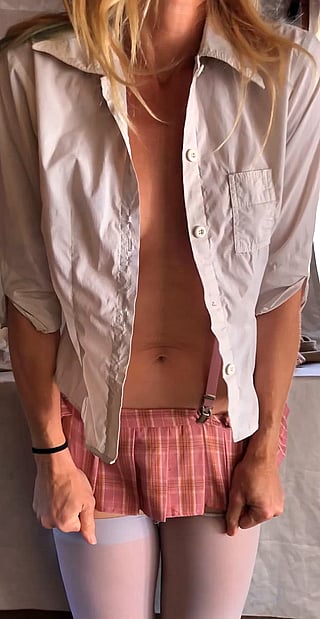 Blonde Cute Hotwife MILF Wearing Pink Panties All Day'