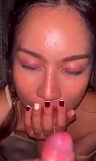 21-Year-Old Girl Gets Plastered with Cum'