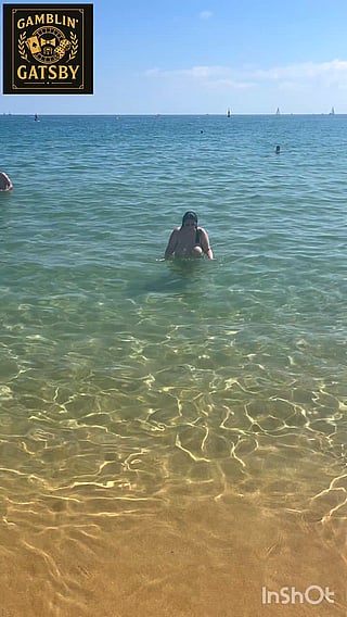 Chubby Chick Floats Like a Boat on the Beach'