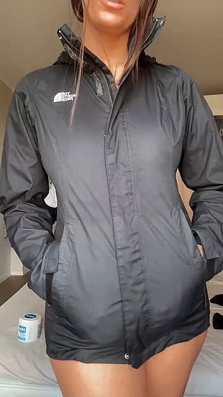 Blonde MILF Masturbating in Her Homemade Jacket'