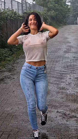 Rainy Day Bimbo: Big Tits, Fake Boobs, and Brunette Hair'
