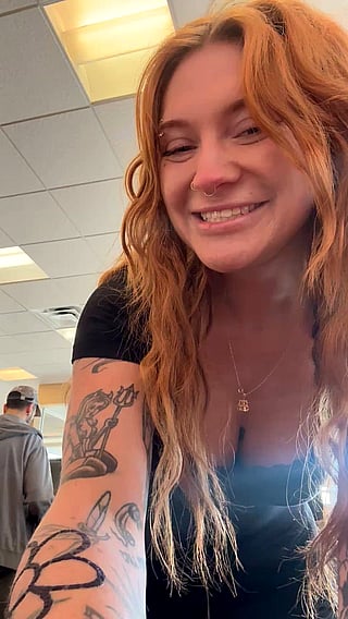 Redhead Tease: Nipples, OnlyFans, Public, Tits'