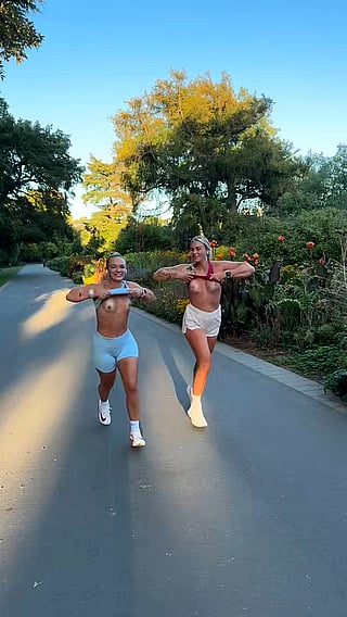 Cheeky 8k with a Side of Tits: Blonde, Boobs, Cute, Outdoor, Public, Tits'