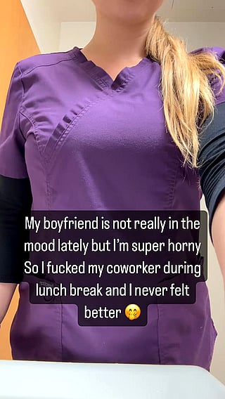 Cheating on my boyfriend while I'm at work: Big Tits, Amateur, Teen, Cheating, Tits'