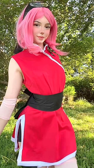 Sakura Miamiaxof Naruto - 18 Years Old, Big Ass, Cosplay, Flashing, Outdoor, Petite, Public, Small Tits, Teen'