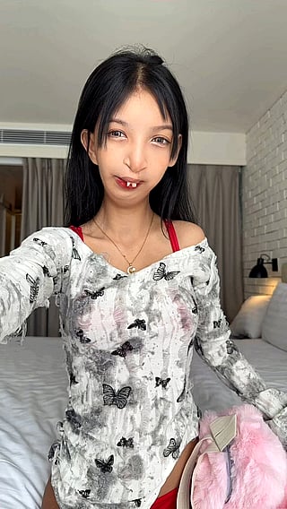 Asian Babe Homemade Teen Tits Sleeping on Me'