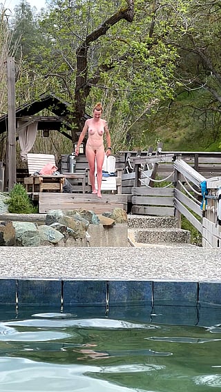 Hot Springs Babe Goes Naked'