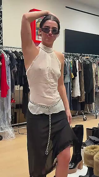 Charli's Hard Nipples Show: A Titty-Flaunting Adventure'