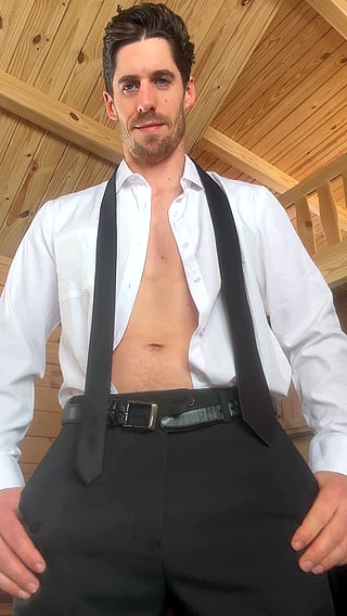 Work Late Tonight: Big Dick Exhibitionist Stripping Thick Cock'
