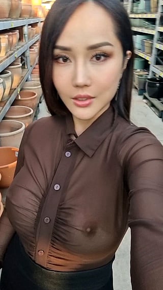 Join the Free the Nipple Movement: Cute Asian Chick Shows Off Her Natural Tits'