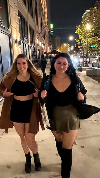 Flashing Big Tits on the Street with Josie Jaxxon'