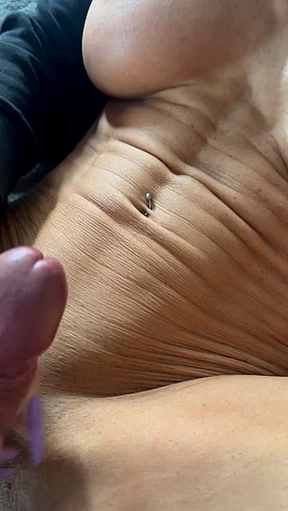 I made him cum on my abs - Amateur, Cumshot, Handjob'
