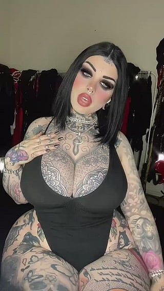 Fake Boobs, Fake Ass: Goth Stripper Tattoo'