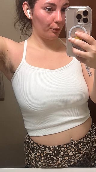 Hairy Women Are Sexy: Brunette, Curvy, Hairy Armpits, Natural Tits, White Girl'