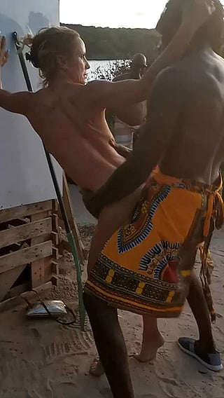 BBC Slut Gets Fucked in Front of the Whole Village'