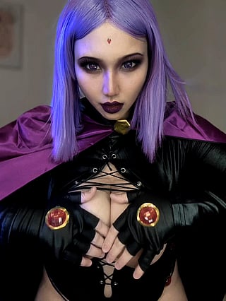 Raven Aria Teen Titans: Asian, Big Tits, Cosplay, NSFW'