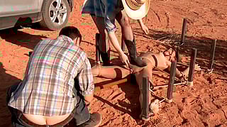 Runaway Bitch Gets Tied Up in the Desert'