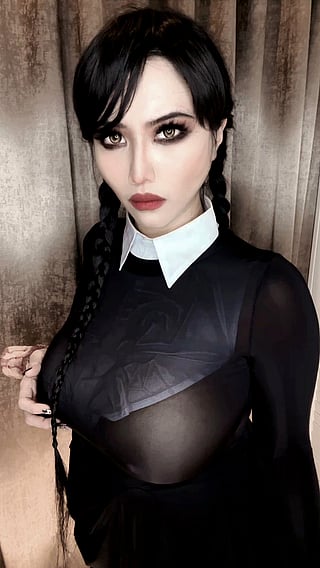Wednesday Addams Aria Wednesday - Asian, Big Tits, Cosplay, NSFW'