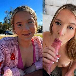 Becky Summer, 18, Gives a Sizzling Blowjob with Blue Eyes'