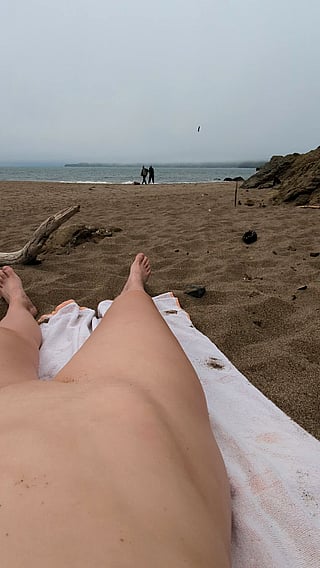 Naked on the Beach: The Only One Exhibiting'